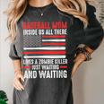 Baseball Mom Inside Us All There Lives a Zombie Sport Women's Comfort Colors T-Shirt Pepper