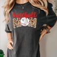 Baseball Mom Leopard Print Cute Mother's Day Sport Lover Women's Comfort Colors T-Shirt Pepper