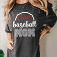 Baseball Mom Leopard Print Baseball Game Day For Mama Women's Comfort Colors T-Shirt Pepper