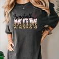 Baseball Mom Leopard Game Day Vibes Baseball Mama Women's Comfort Colors T-Shirt Pepper