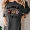 Baseball Mom Leopard Heart Game Day Love Mommy Women's Comfort Colors T-Shirt Pepper Baseball Mom Leopard Heart Game Day Love Mommy Women's Comfort Colors T-Shirt Pepper