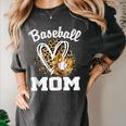 Baseball Mom Leopard Heart Matching Family Women's Comfort Colors T-Shirt Pepper Baseball Mom Leopard Heart Matching Family Women's Comfort Colors T-Shirt Pepper