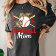 Baseball Mom Leopard Heart Mother's Day Girls Women's Comfort Colors T-Shirt Pepper