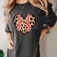 Baseball Mom Leopard Heart Valentine Day Mother Day Women's Comfort Colors T-Shirt Pepper Baseball Mom Leopard Heart Valentine Day Mother Day Women's Comfort Colors T-Shirt Pepper