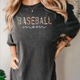 Baseball Mom Leopard Print Baseball Mama Mother's Day Women's Comfort Colors T-Shirt Pepper
