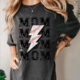Baseball MOM Lightning Bolt Tshirt Retro Women's Comfort Colors T-Shirt Pepper