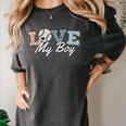 Baseball Mom Love My Boy Retro Casual Letter Print Women's Comfort Colors T-Shirt Pepper Baseball Mom Love My Boy Retro Casual Letter Print Women's Comfort Colors T-Shirt Pepper