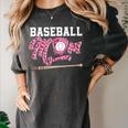 Baseball Mom Pink Ribbon Breast Cancer Awareness Fighters Women's Comfort Colors T-Shirt Pepper
