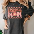 Baseball Mom Baseball Player Mama Women Groovy Women's Comfort Colors T-Shirt Pepper