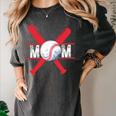 Baseball Mom Red Women's Comfort Colors T-Shirt Pepper