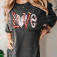 Baseball Mom Shirt Heart Love Baseball Cicilife Women's Comfort Colors T-Shirt Pepper