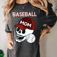 Baseball Mom Skull Sports Skeleton Women's Comfort Colors T-Shirt Pepper