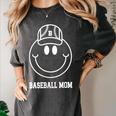 Baseball Mom Smile Face Shirt Varsity Cute Happy Face Women Women's Comfort Colors T-Shirt Pepper Baseball Mom Smile Face Shirt Varsity Cute Happy Face Women Women's Comfort Colors T-Shirt Pepper