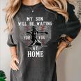 Baseball Mom My Son Will Be Waiting For You At Home Premium Tri-Blend Women's Comfort Colors T-Shirt Pepper