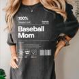 Baseball Mom Graphic Tees For Women Women's Comfort Colors T-Shirt Pepper Baseball Mom Graphic Tees For Women Women's Comfort Colors T-Shirt Pepper