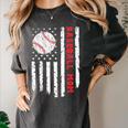 Baseball MOM USA American Flag Patriotic Mama Mother's Day For Women Kids Men Women's Comfort Colors T-Shirt Pepper