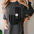 Baseball Mom USA Flag Baseball Mama Day Vibes Mama Women's Comfort Colors T-Shirt Pepper