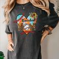 Baseball Mom Valentine Leopard Heart Softball Mother's Day Women's Comfort Colors T-Shirt Pepper