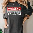 Baseball Mom Warning Uncontrollable Yelling Funny Sign Women's Comfort Colors T-Shirt Pepper