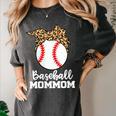 Baseball MomMom Baseball Player Leopard Mom Mom Women's Comfort Colors T-Shirt Pepper