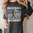Baseball Mommy Mom USA Flag 4th Of July Women's Comfort Colors T-Shirt Pepper Baseball Mommy Mom USA Flag 4th Of July Women's Comfort Colors T-Shirt Pepper