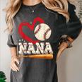 Baseball Nana Baseball Heart Family Matching Women's Comfort Colors T-Shirt Pepper Baseball Nana Baseball Heart Family Matching Women's Comfort Colors T-Shirt Pepper
