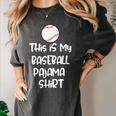 This Is My Baseball Pajama Shirt For Players Teens Boys Girl Women's Comfort Colors T-Shirt Pepper