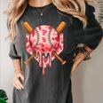 Baseball Pink Camo Ice Cream Youth Boys Girls Women's Comfort Colors T-Shirt Pepper Baseball Pink Camo Ice Cream Youth Boys Girls Women's Comfort Colors T-Shirt Pepper