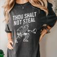 Baseball Player Catcher Thou Shalt Not Steal Coach Baseball Women's Comfort Colors T-Shirt Pepper Baseball Player Catcher Thou Shalt Not Steal Coach Baseball Women's Comfort Colors T-Shirt Pepper