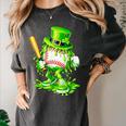 Baseball Player Ice Cream Drip Shamrocks St Patrick's Day Women's Comfort Colors T-Shirt Pepper Baseball Player Ice Cream Drip Shamrocks St Patrick's Day Women's Comfort Colors T-Shirt Pepper