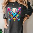 Baseball Player Ice Cream Drip Women's Comfort Colors T-Shirt Pepper Baseball Player Ice Cream Drip Women's Comfort Colors T-Shirt Pepper