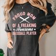 Baseball Player Pitcher Catcher Baseball Mom Mother Women's Comfort Colors T-Shirt Pepper