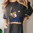 Baseball Puerto Rico Patriotic Flag Boricua Baseball Player Women's Comfort Colors T-Shirt Pepper