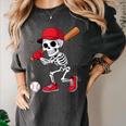 Baseball Skeleton Halloween Playing Women's Comfort Colors T-Shirt Pepper Baseball Skeleton Halloween Playing Women's Comfort Colors T-Shirt Pepper