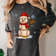 Baseball Snowman Merry Christmas Holiday Sports Xmas Pajamas Women's Comfort Colors T-Shirt Pepper Baseball Snowman Merry Christmas Holiday Sports Xmas Pajamas Women's Comfort Colors T-Shirt Pepper