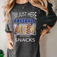 Baseball Sport I’m Just Here For The Snacks Baseball Mom Women's Comfort Colors T-Shirt Pepper