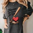 Baseball Valentine Forever On Deck For You Tee Women's Comfort Colors T-Shirt Pepper