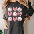 Baseballs And Bows Coquette Baseball Mom Baseball Coach Girl Women's Comfort Colors T-Shirt Pepper Baseballs And Bows Coquette Baseball Mom Baseball Coach Girl Women's Comfort Colors T-Shirt Pepper