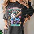Birthday Boy 12th Birthday Baseball Women's Comfort Colors T-Shirt Pepper