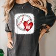 Bleached Custom Baseball Mom Number 66 Heart For Mom Women's Comfort Colors T-Shirt Pepper Bleached Custom Baseball Mom Number 66 Heart For Mom Women's Comfort Colors T-Shirt Pepper