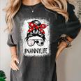 Bleached Nanny Life Soccer Messy Bun Baseball Game Day Women's Comfort Colors T-Shirt Pepper Bleached Nanny Life Soccer Messy Bun Baseball Game Day Women's Comfort Colors T-Shirt Pepper