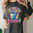 Blue Checkered I Was 6 Now I'm 7 Birthday Cake Baseball Drip Women's Comfort Colors T-Shirt Pepper Blue Checkered I Was 6 Now I'm 7 Birthday Cake Baseball Drip Women's Comfort Colors T-Shirt Pepper