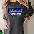 Blue Panther Baseball Home Plate Game Day Mascot Panther Women's Comfort Colors T-Shirt Pepper Blue Panther Baseball Home Plate Game Day Mascot Panther Women's Comfort Colors T-Shirt Pepper