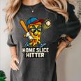 Boys Pizza Theme Baseball Home Hitter Women's Comfort Colors T-Shirt Pepper Boys Pizza Theme Baseball Home Hitter Women's Comfort Colors T-Shirt Pepper