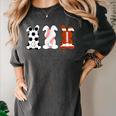 Bunny Football Baseball Sport Easter Day Women's Comfort Colors T-Shirt Pepper Bunny Football Baseball Sport Easter Day Women's Comfort Colors T-Shirt Pepper