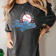Busy Raising Ballers Baseball Mom Group Tee Women's Comfort Colors T-Shirt Pepper