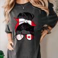 Canadian Baseball Mom Canada Flag Baseball Girl Women's Comfort Colors T-Shirt Pepper Canadian Baseball Mom Canada Flag Baseball Girl Women's Comfort Colors T-Shirt Pepper