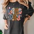 Checkered Leopard Game Day Baseball Men Women Kids Women's Comfort Colors T-Shirt Pepper