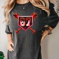 Chocolate 67 Drip Baseball Valentine Love Sports Women's Comfort Colors T-Shirt Pepper
