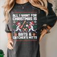 Christmas Baseball Bats Catcher Mitts Holiday Tee Women's Comfort Colors T-Shirt Pepper Christmas Baseball Bats Catcher Mitts Holiday Tee Women's Comfort Colors T-Shirt Pepper